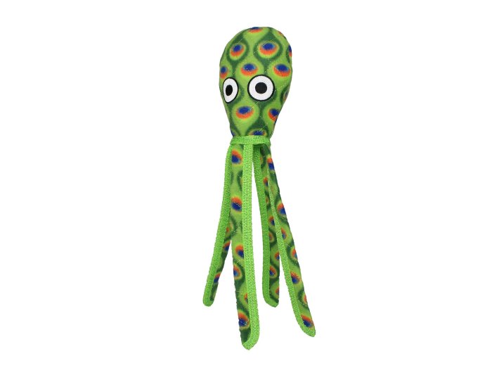 Tuffy Ocean Squid - Green, Durable, Tough, Squeaky Dog Toy