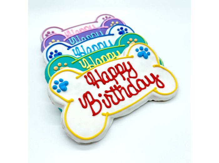 Birthday Bone Crunchy Oat Cookie ColorPink