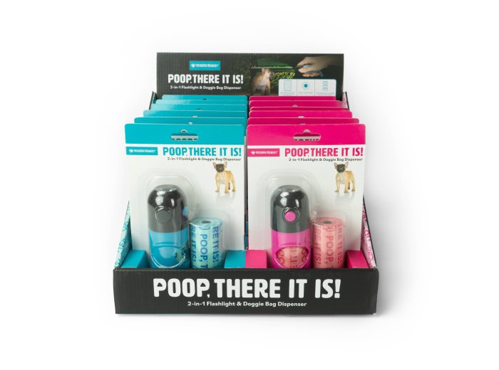 Poop, There It Is! 2-in-1 Flashlight & Doggie Bag Dispenser
