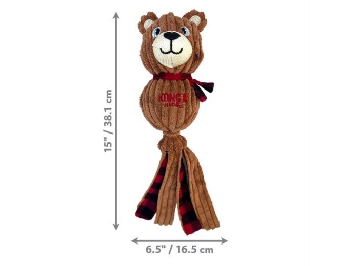 KONG Holiday Wubba™ Corduroy Bear Lg