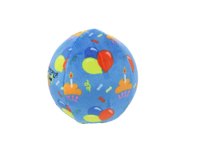 Mighty Ball-Medium Celebration Squeaky Dog Toy, No Stuffing