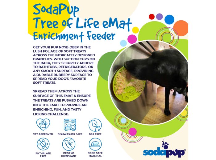 Tree of Life eMat Enrichment Lick Mat With Suction Cups