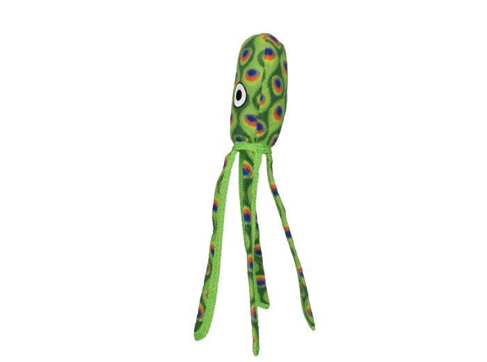 Tuffy Ocean Squid - Green, Durable, Tough, Squeaky Dog Toy