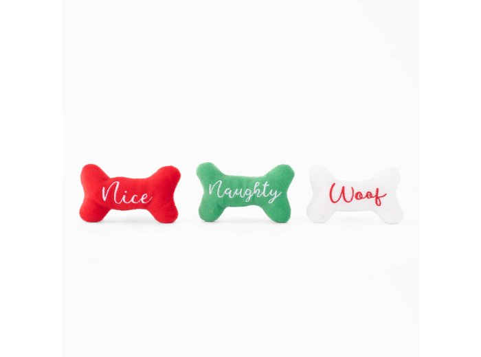Holiday Zippy Burrow - Naughty or Nice Stocking - Christmas Dog Toy