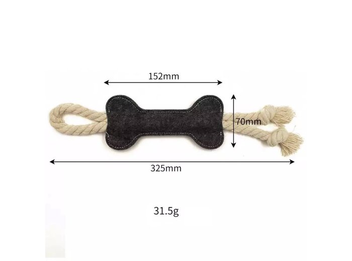 Bone Shape Soft Plush Stocking Stuffer Dog Toy
