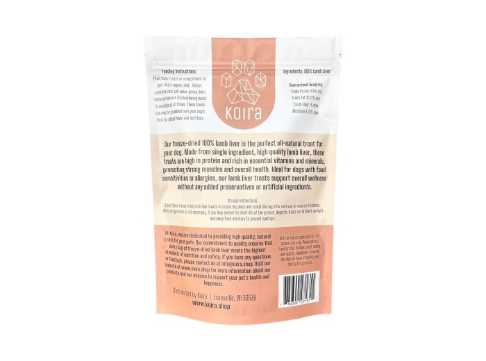 Freeze-dried Lamb Liver Dog Treats