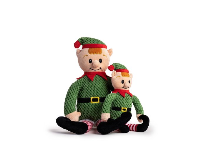 Christmas Elf Floppy Plush Dog Toy