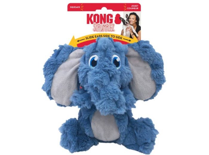 KONG® Scrumplez Elephant Dog Plush Toy Medium