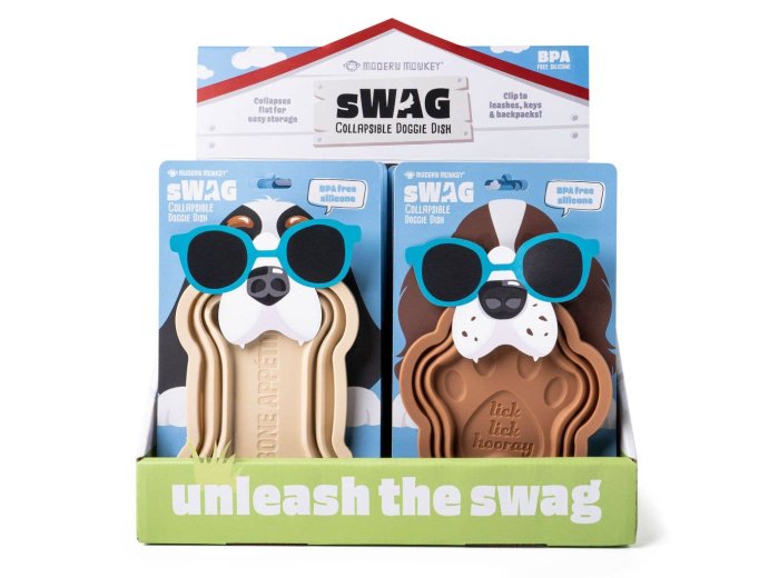 Modern Monkey sWAG Collapsible Doggie Dish
