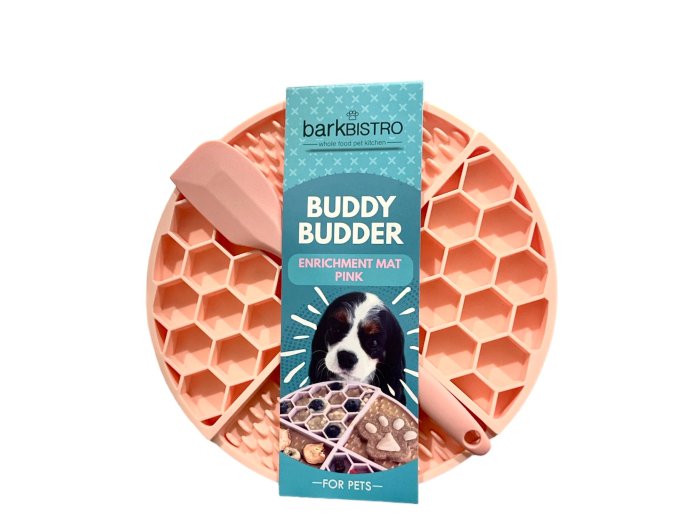 Turquoise / Pink Lickmats + Spatula