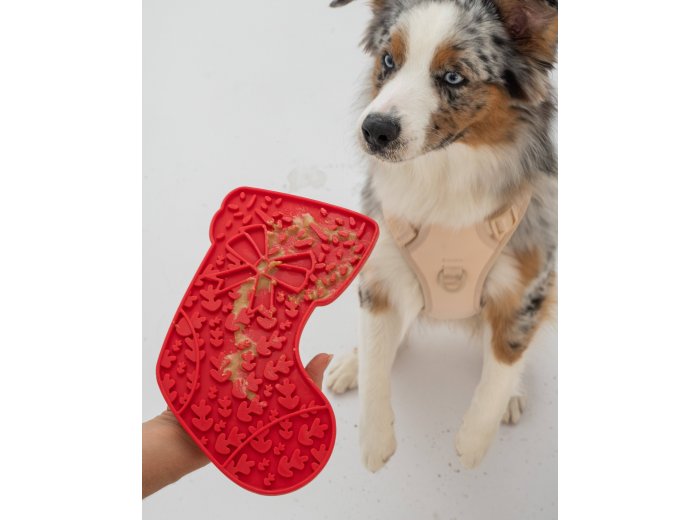 Stocking Enrichment Lick Mat with Silicone Spatula