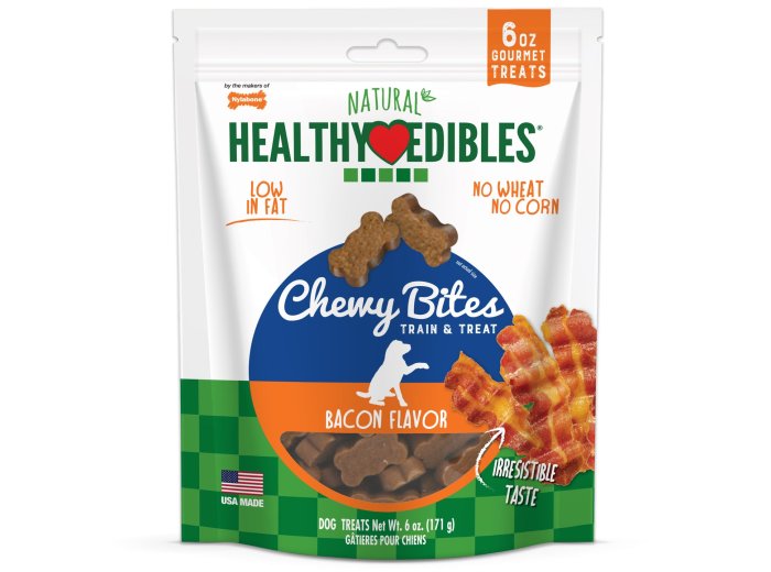 Nylabone Healthy Edibles Chewy Bites Soft Dog Treats Bacon, 6 oz 1 ct