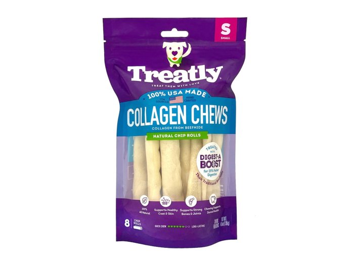 Treatly Collagen Chew Rolls Dog Treats Natural, 1ea/SM, 8 pk