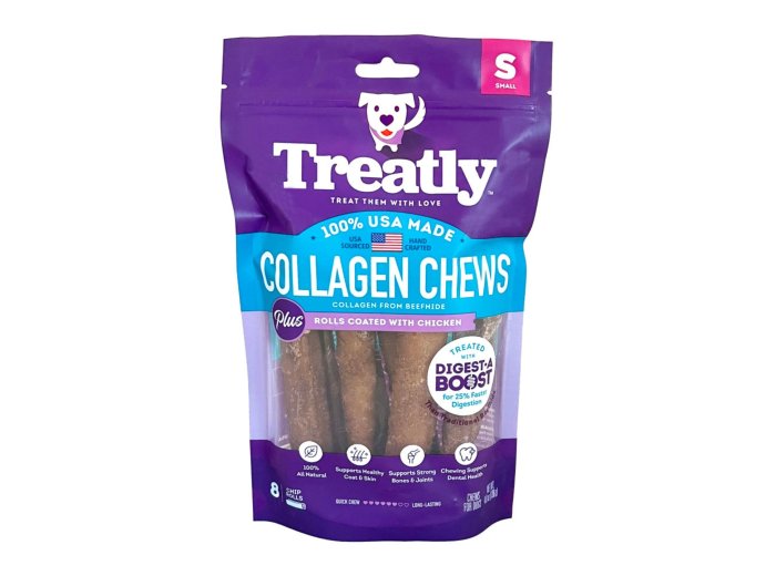 Treatly Collagen Chew Rolls Dog Treats Chicken, 1ea/SM, 8 pk