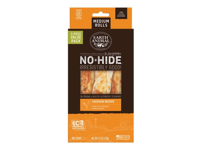 Earth ANIMAL DOG NO-HIDE CHICKEN ROLLS MEDIUM VALUE 3 PACK