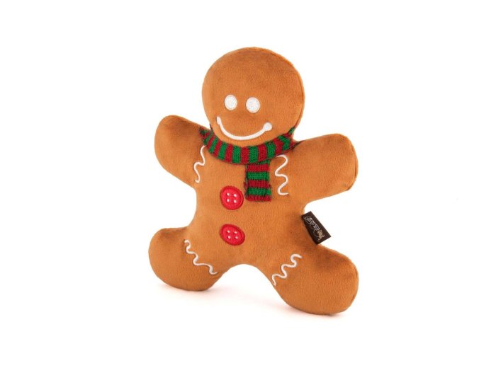 Holiday Classic Gingerbread Man - Pet Plush Toy for Dogs