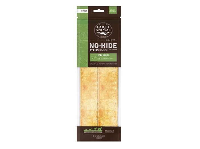 Earth Animal Dog No Hide Strips Pork 4 Pack
