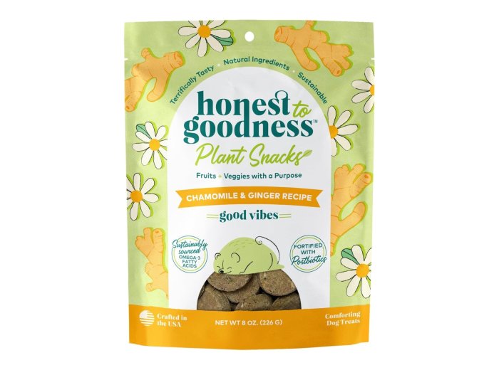Honest To Goodness Good Vibes Calming Treats Chamomille/Ginger 8oz.