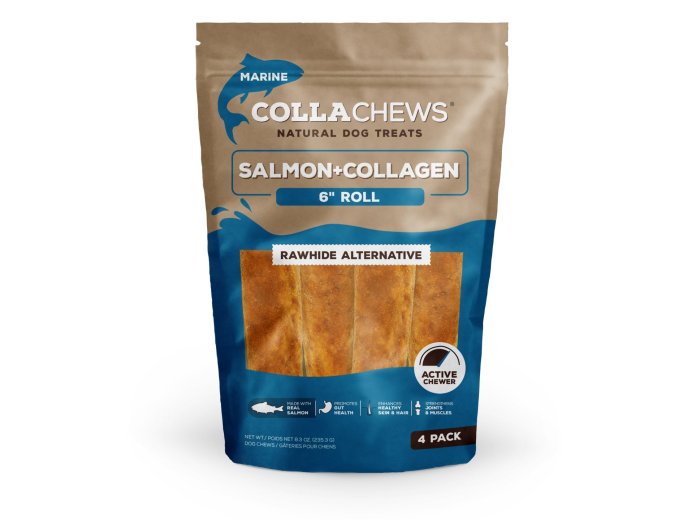 Collachews Collagen Roll Salmon 6in. 4Pk
