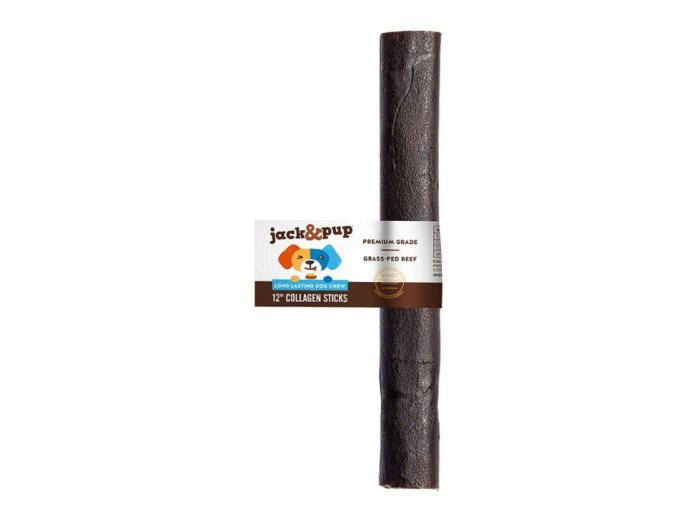 Jack & Pup Dog 12" Collagen Stick 25 Count Display Box