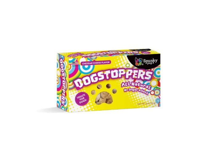 Spunkypup Dogstoppers Crunchy Biscuits For Dogs Cheese 5oz.