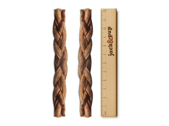 Jack &Pup Braid Bully Stick 12" Display Box (20)