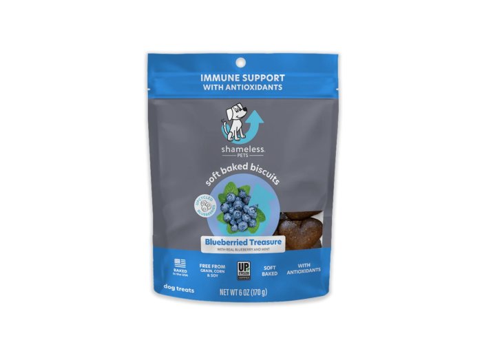 Shameless Soft Baked Dog Biscuits Blueberry/Mint 6oz.