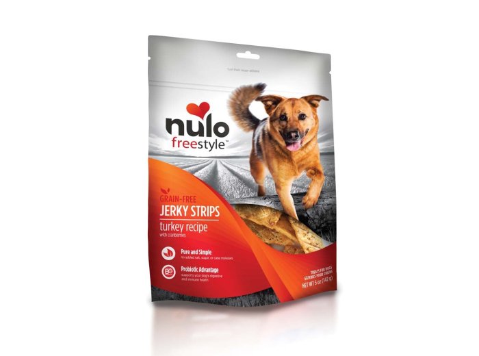 Nulo Freestyle Grain-Free Jerky Strip Dog Treats Turkey w/Cranberries 1ea/5 oz