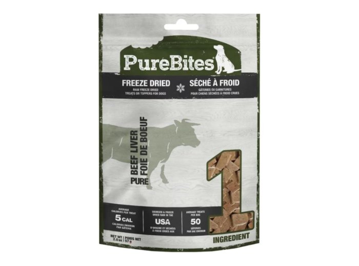 Purebites Freeze Dried Dog Treats Beef Liver 2oz.