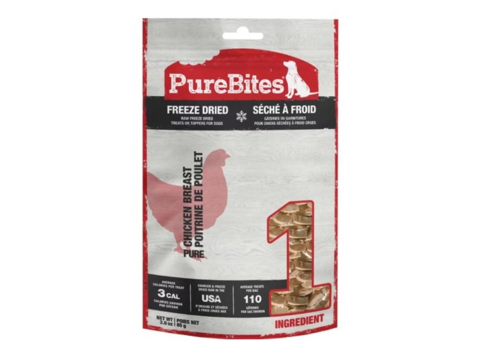 Purebites Freeze Dried Dog Treats Chicken Breast 3oz.