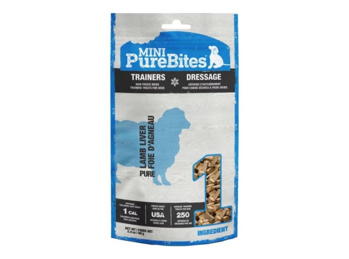 Purebites Freeze Dried Mini Trainers Dog Treats Lamb 2.4oz.