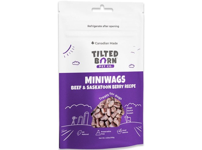 Tilted Barn Dog MiniWags 3.53oz. Beef & Saskatoon Berry