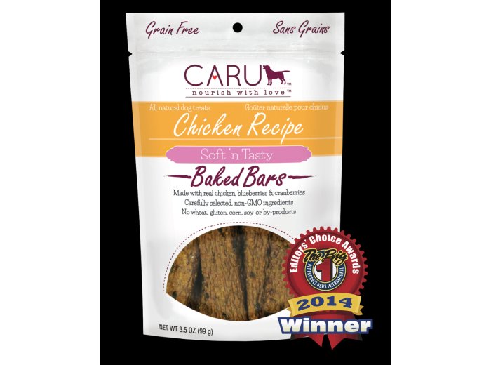 Caru Dog Natural Chicken Recipe Bars 4oz.