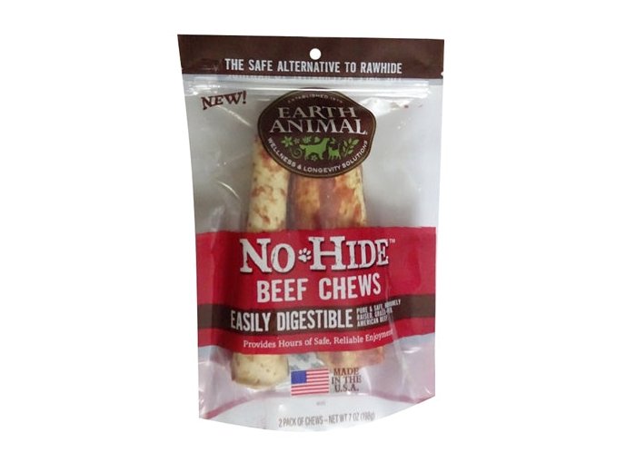 Earth Animal No Hide Beef Chews Dog Treats; Medium 2 Pack