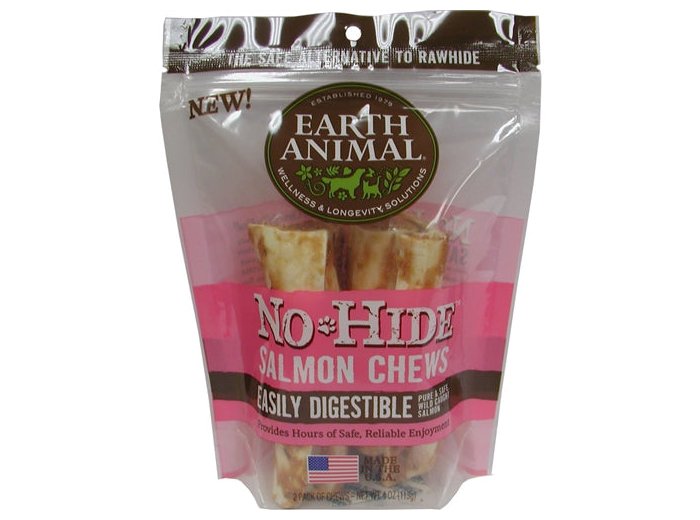 Earth Animal No Hide Salmon Chews Dog Treats; Medium 2Pack