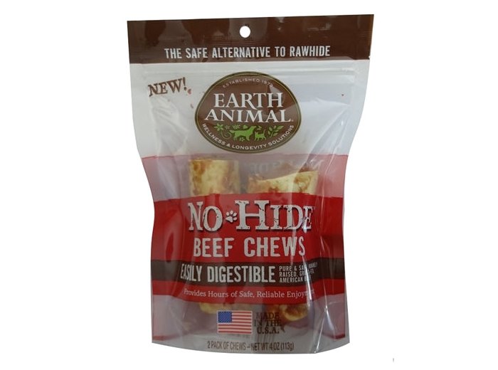 Earth Animal No Hide Beef Chews Dog Treats;Small ; 2 Pack