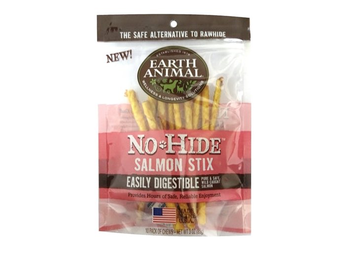 Earth Animal No Hide Salmon Chews Dog Treats; 10 Pack