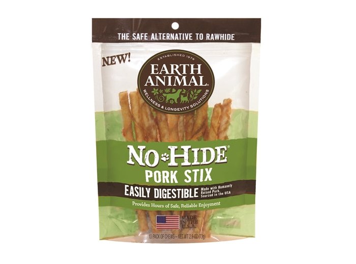 Earth Animal Nohide Pork Stix 10 Pk