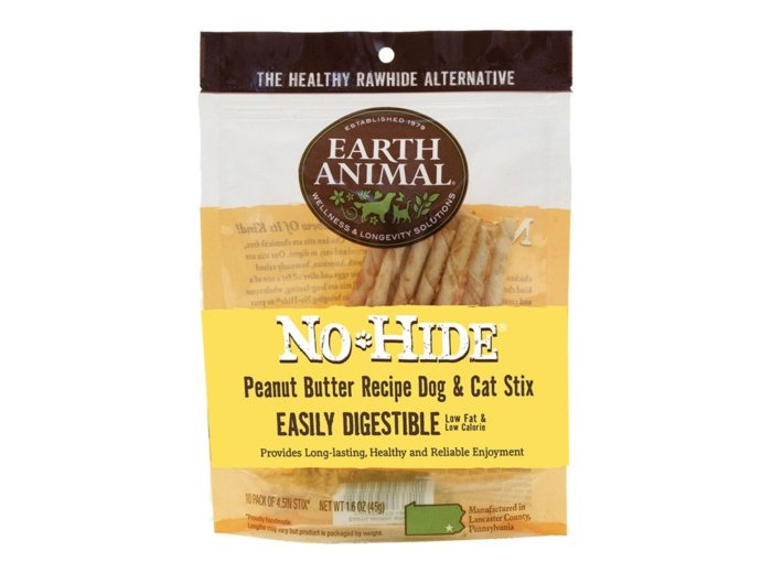 Earth Animal Nohide Peanut Butter Stix 10 Pk