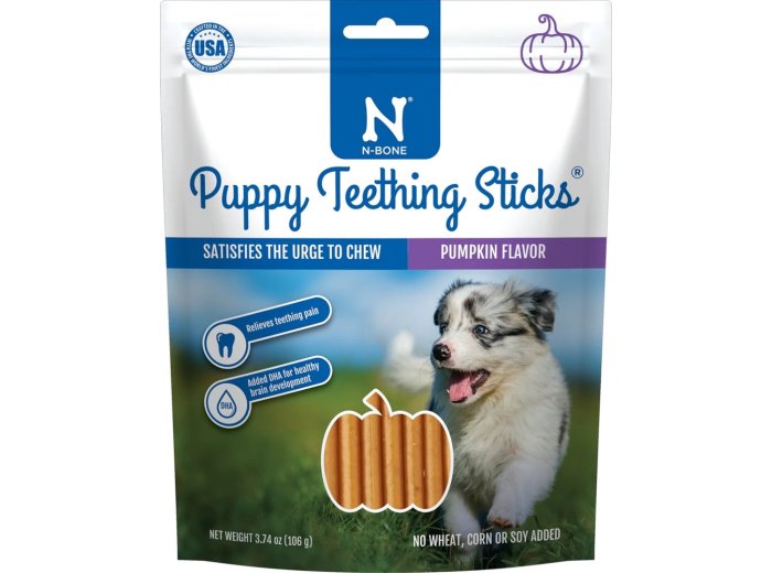 Nbone Puppy Teething Sticks Pumpkin 17 Ct