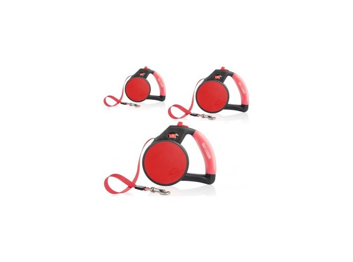 Wigzi Gel Leash - Retractable Red Small