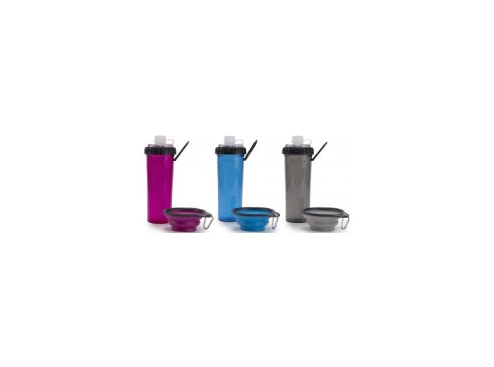 Dexas Snack-DUO with Travel Cup Light Grey