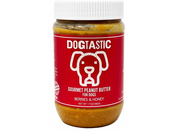 Dogtastic Gourmet Peanut Butter for Dogs - Berries & Honey Flavor