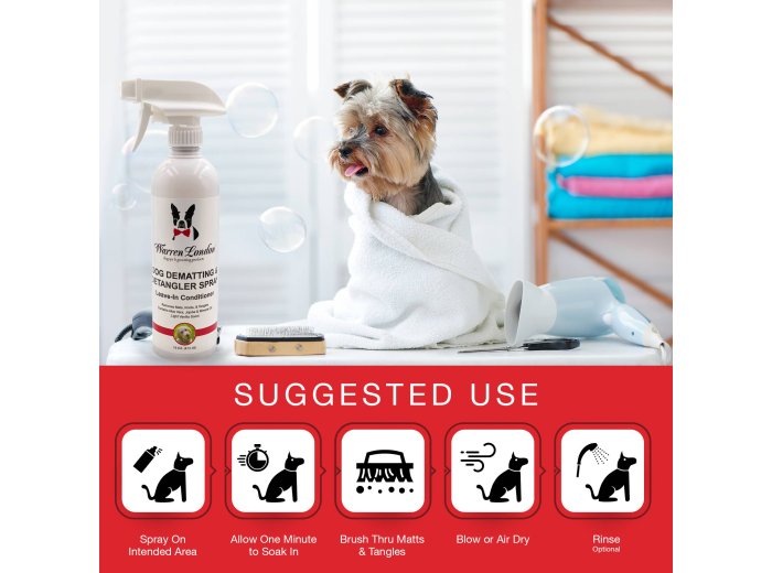 Dog Dematting & Detangler Spray - 16 oz