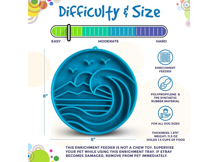 Baja Design eTray Shallow Slow Feeder Bowl for Dogs