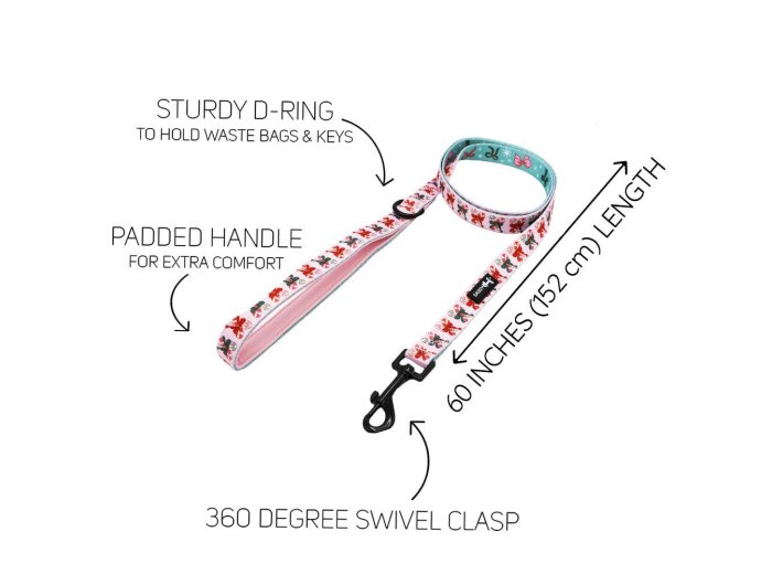 Dog Leash - Candy Cane Coquette (Christmas)