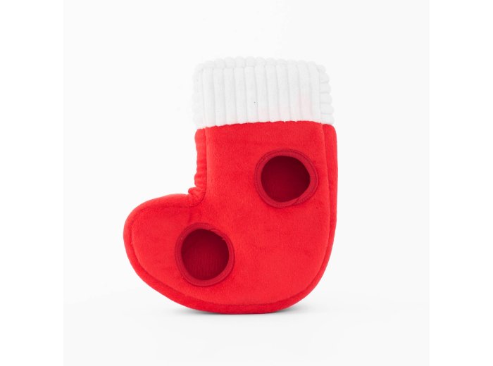 Holiday Zippy Burrow - Naughty or Nice Stocking - Christmas Dog Toy