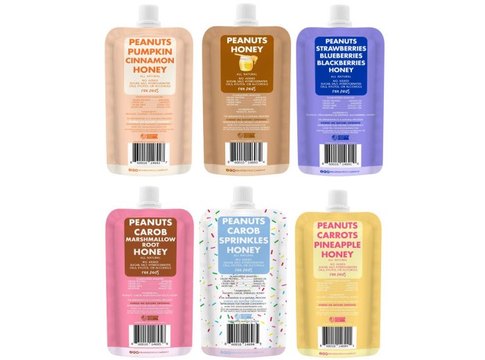 Dog Peanut Butter - 4oz Squeeze Packs Mixed Flavor Budder