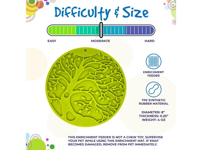 Tree of Life eMat Enrichment Lick Mat With Suction Cups