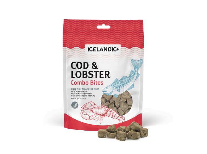 Icelandic+ Cod & Lobster Combo Bites Fish Dog Treat 3.0-oz